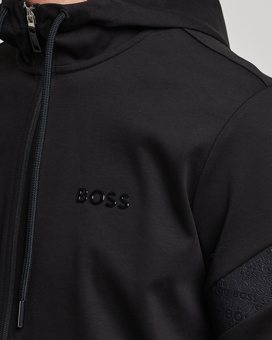 Homme | Pulls Et Tricots | BOSS GREEN | Saggy Mirror Full-Zip Hoodie Black