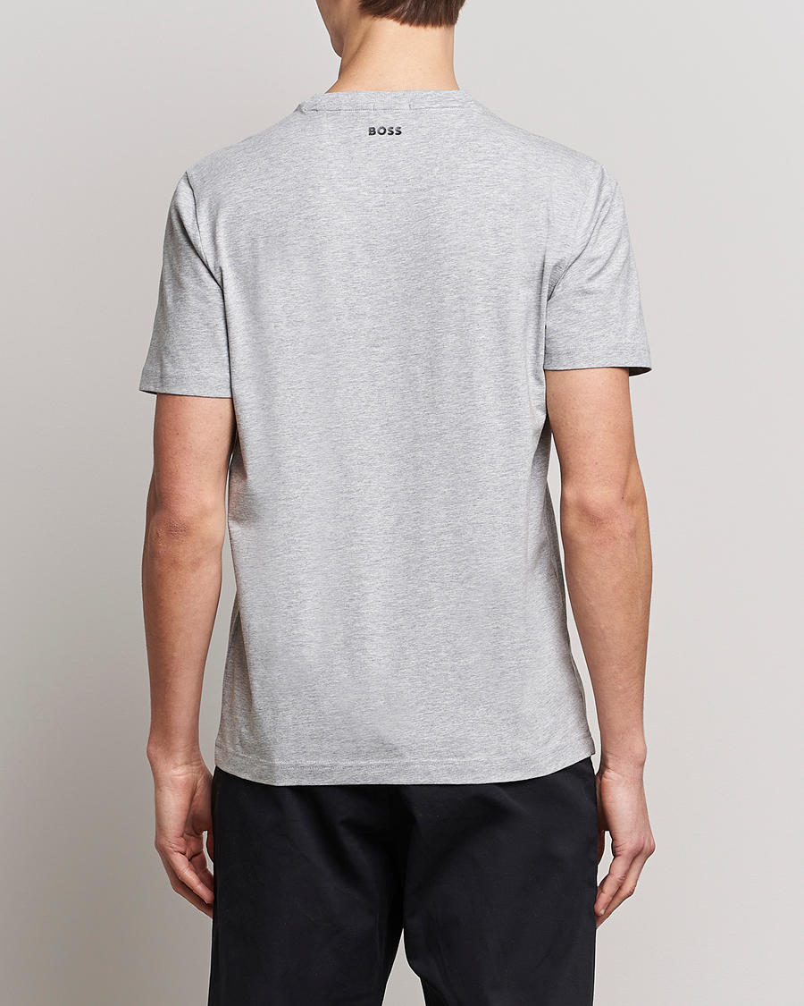 Homme | T-shirts | BOSS GREEN | Circle Logo Crew Neck T-Shirt Light Grey