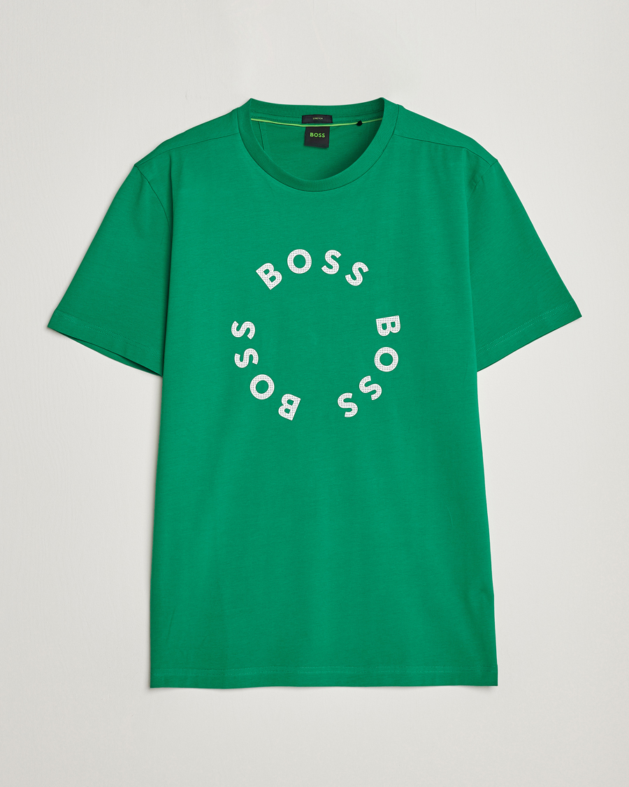 Homme | T-shirts | BOSS GREEN | Circle Logo Crew Neck T-Shirt Open Green