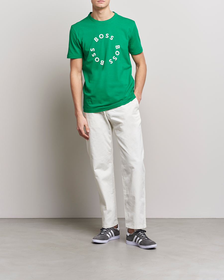 Homme | T-shirts | BOSS GREEN | Circle Logo Crew Neck T-Shirt Open Green