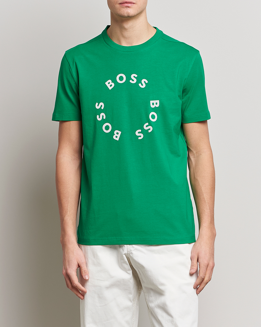 Homme | T-shirts | BOSS GREEN | Circle Logo Crew Neck T-Shirt Open Green
