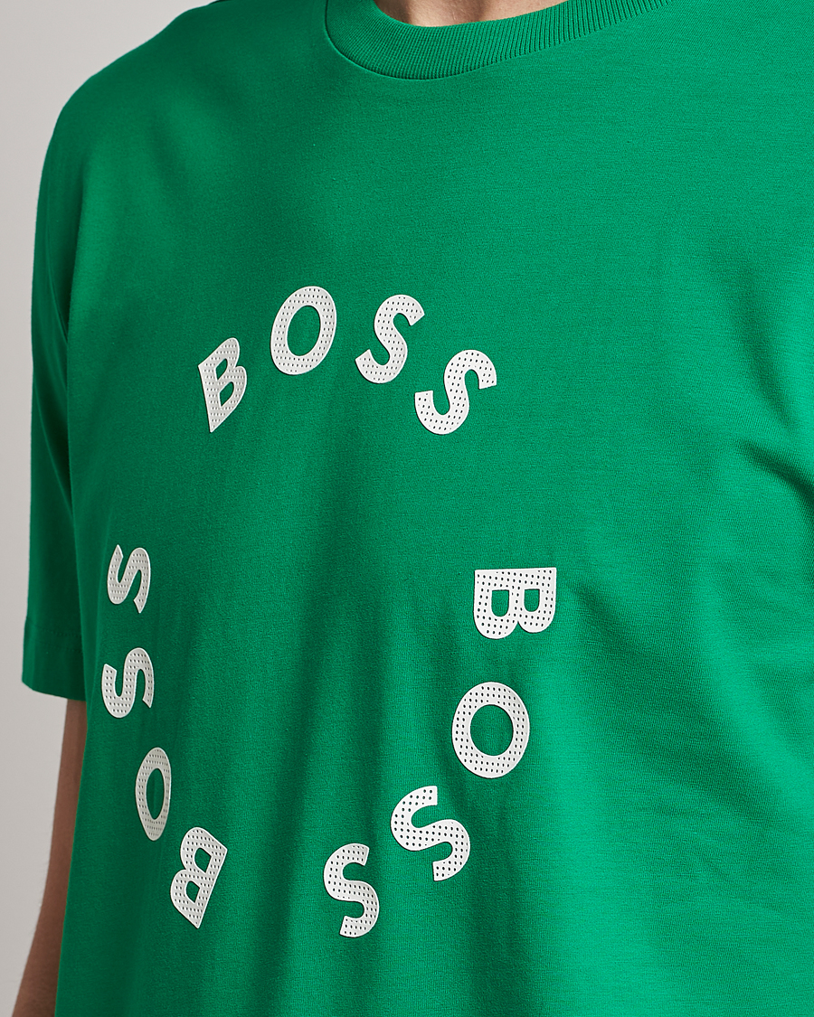Homme | T-shirts | BOSS GREEN | Circle Logo Crew Neck T-Shirt Open Green