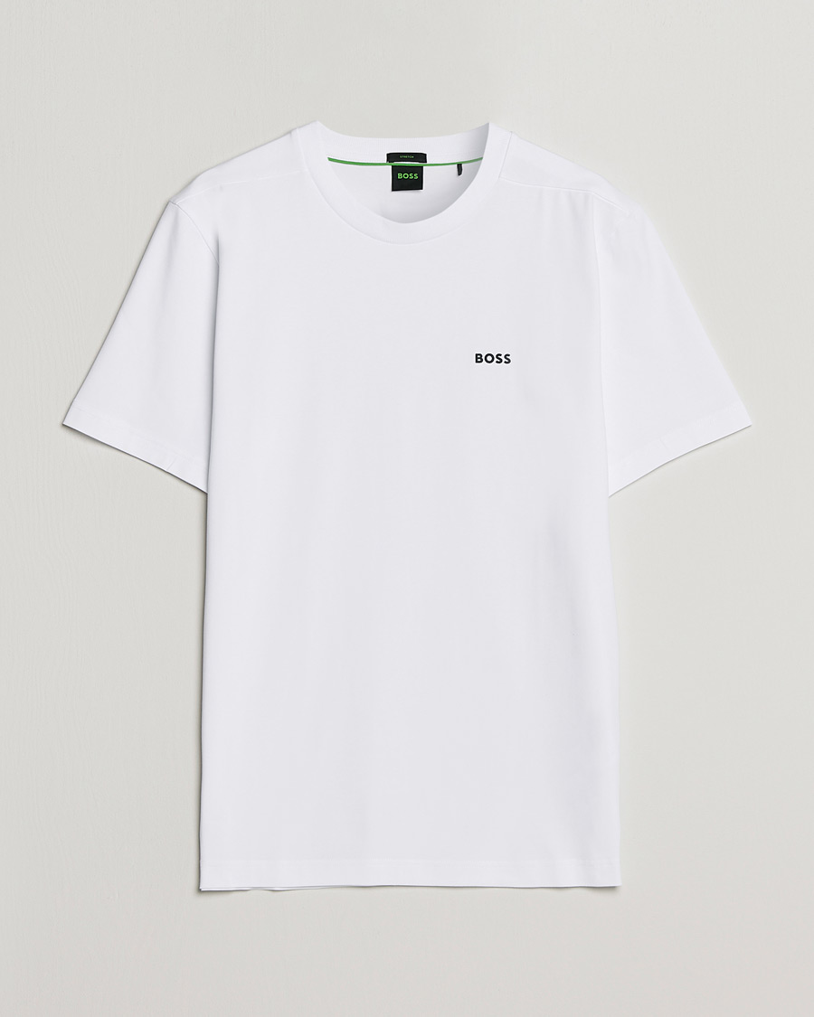 Homme | T-shirts | BOSS GREEN | Logo Crew Neck T-Shirt White