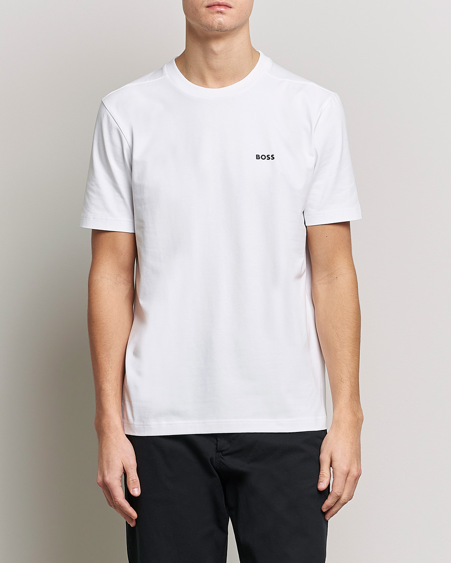 Homme | T-shirts | BOSS GREEN | Logo Crew Neck T-Shirt White
