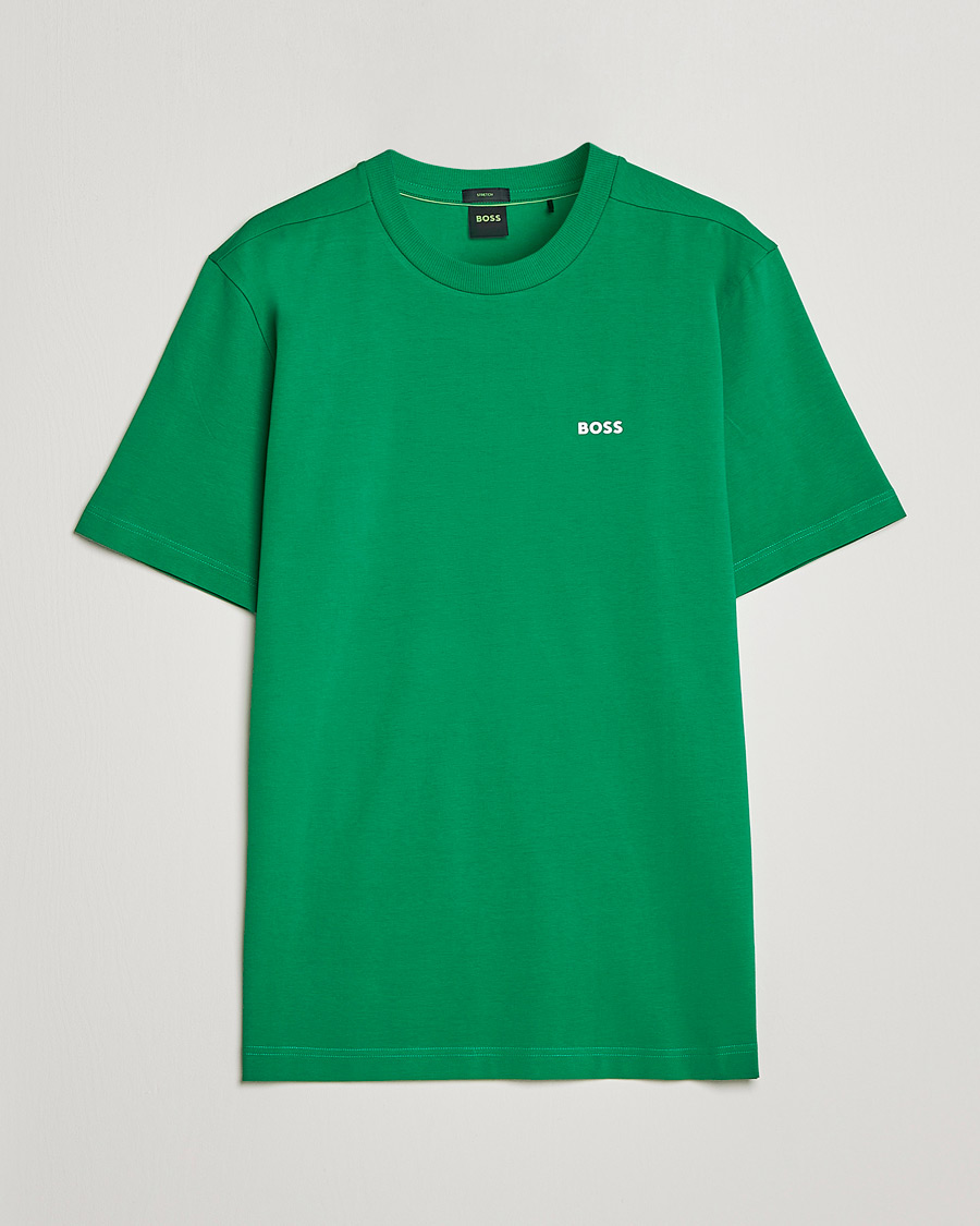 Homme | T-shirts | BOSS GREEN | Logo Crew Neck T-Shirt Open Green