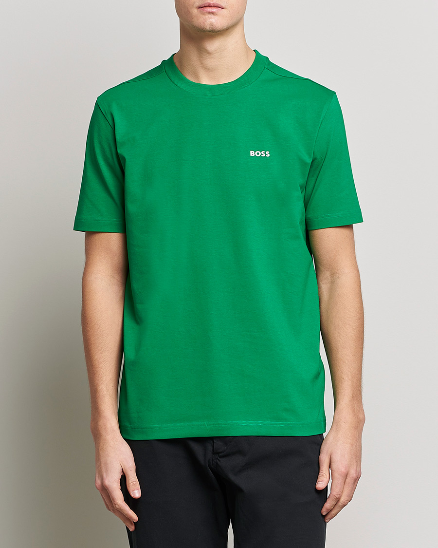 Homme | T-shirts | BOSS GREEN | Logo Crew Neck T-Shirt Open Green