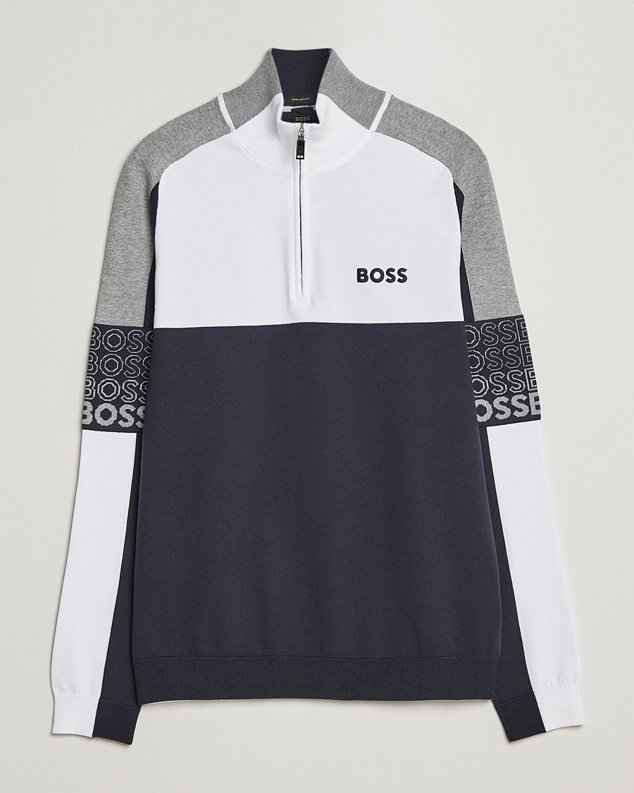 Homme | Pulls Et Tricots | BOSS GREEN | Zolko Knitted Half-Zip Dark Blue