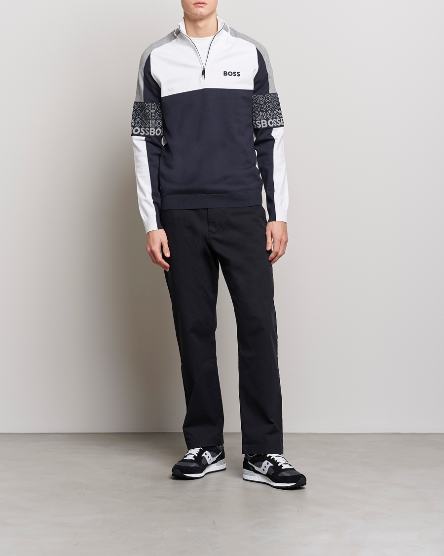 Homme | Pulls Et Tricots | BOSS GREEN | Zolko Knitted Half-Zip Dark Blue