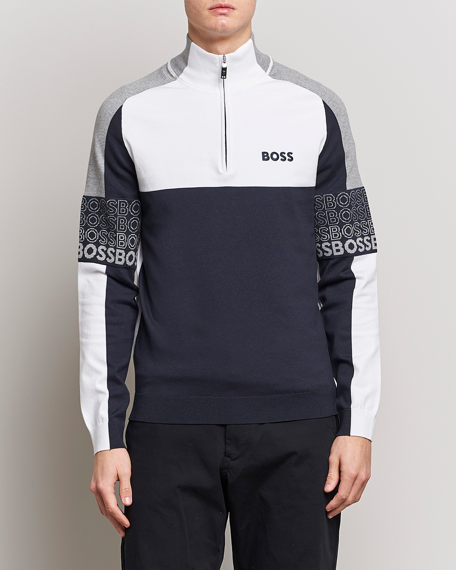 Homme | Pulls Et Tricots | BOSS GREEN | Zolko Knitted Half-Zip Dark Blue