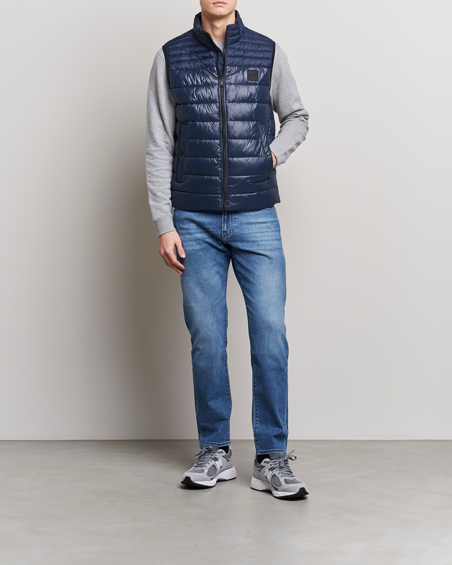 Homme | Gilets | BOSS ORANGE | Odeno Down Vest Dark Blue