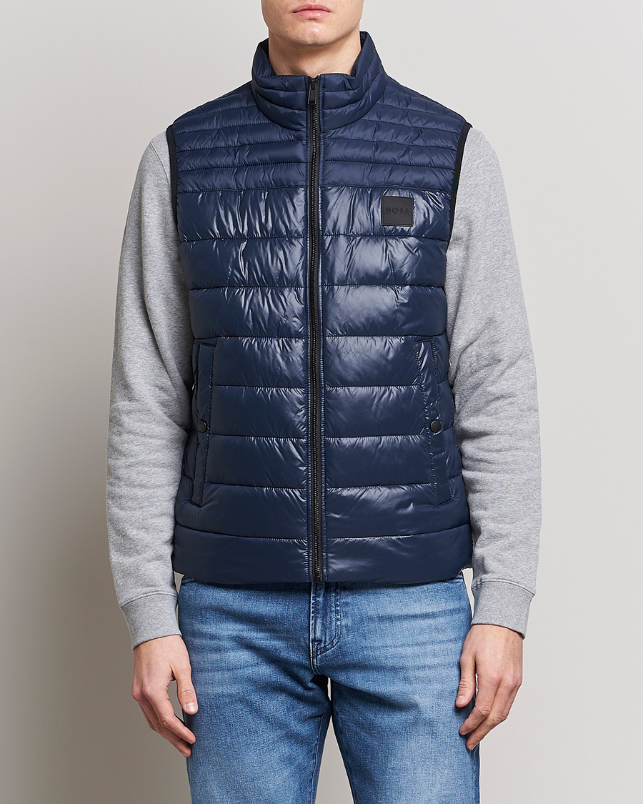 Homme | Gilets | BOSS ORANGE | Odeno Down Vest Dark Blue