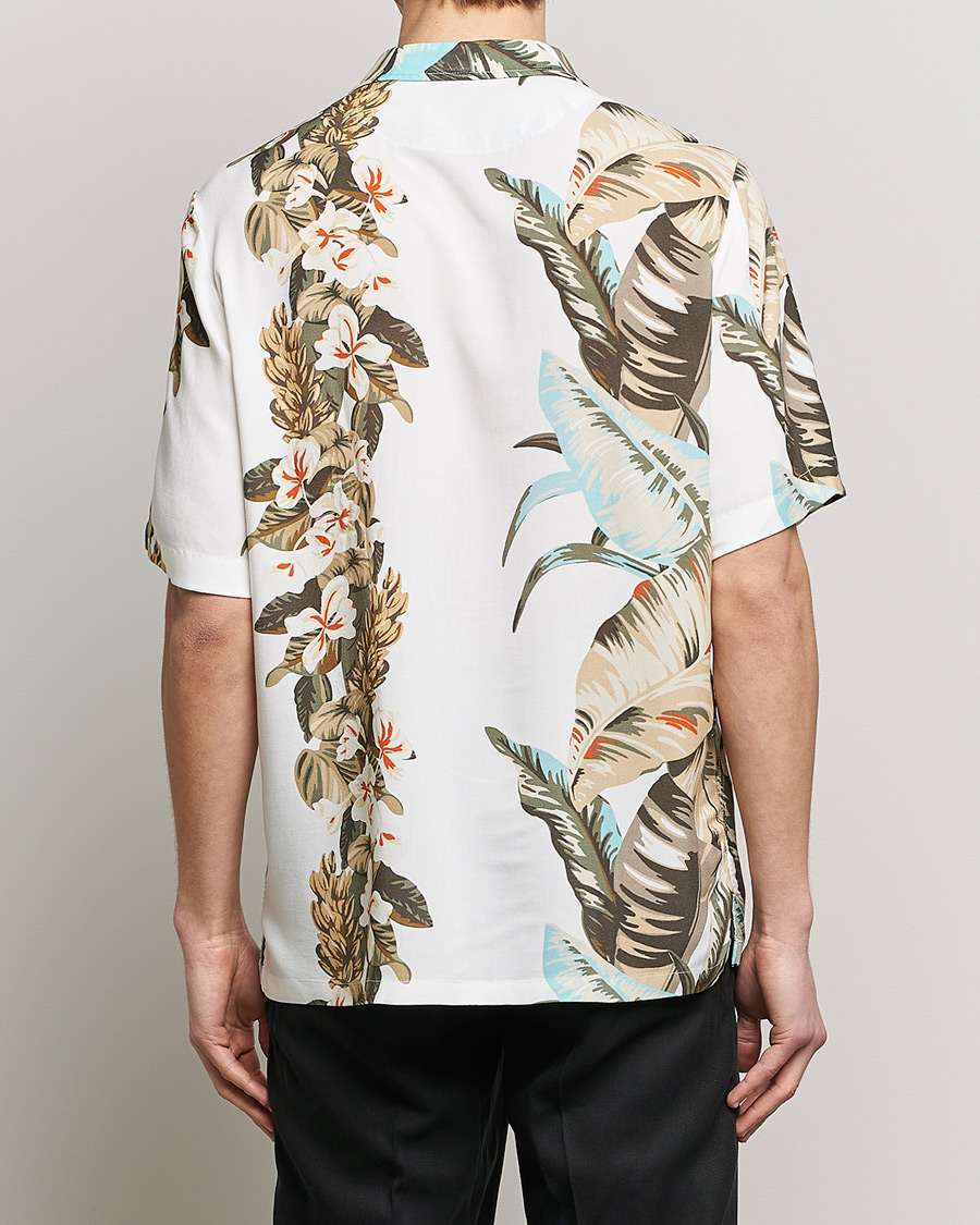 Homme | Chemises | BOSS ORANGE | Rayer Resort Collar Printed Short Sleeve Shirt Whi