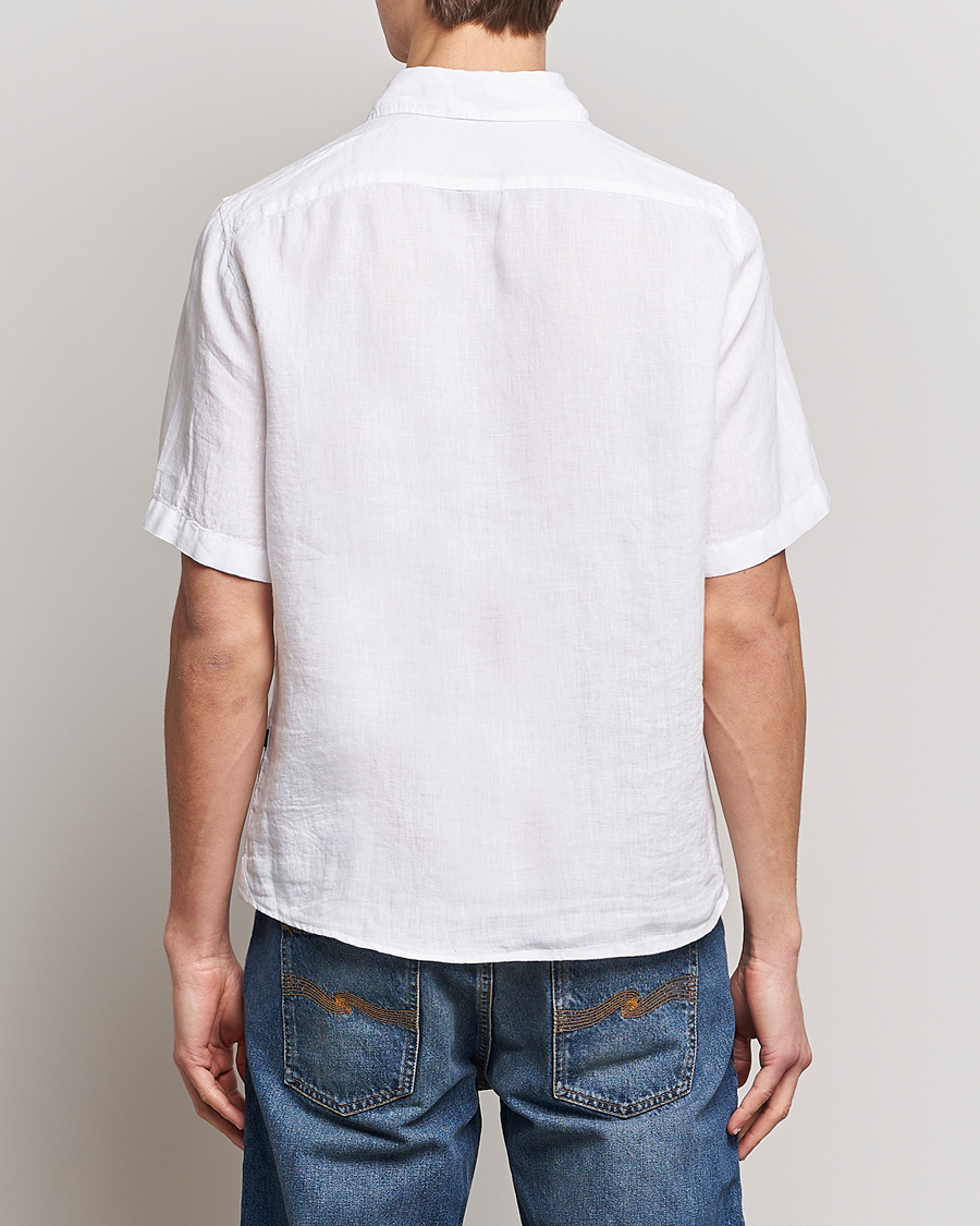 Homme | Chemises | BOSS ORANGE | Rash Linen Short Sleeve Shirt White