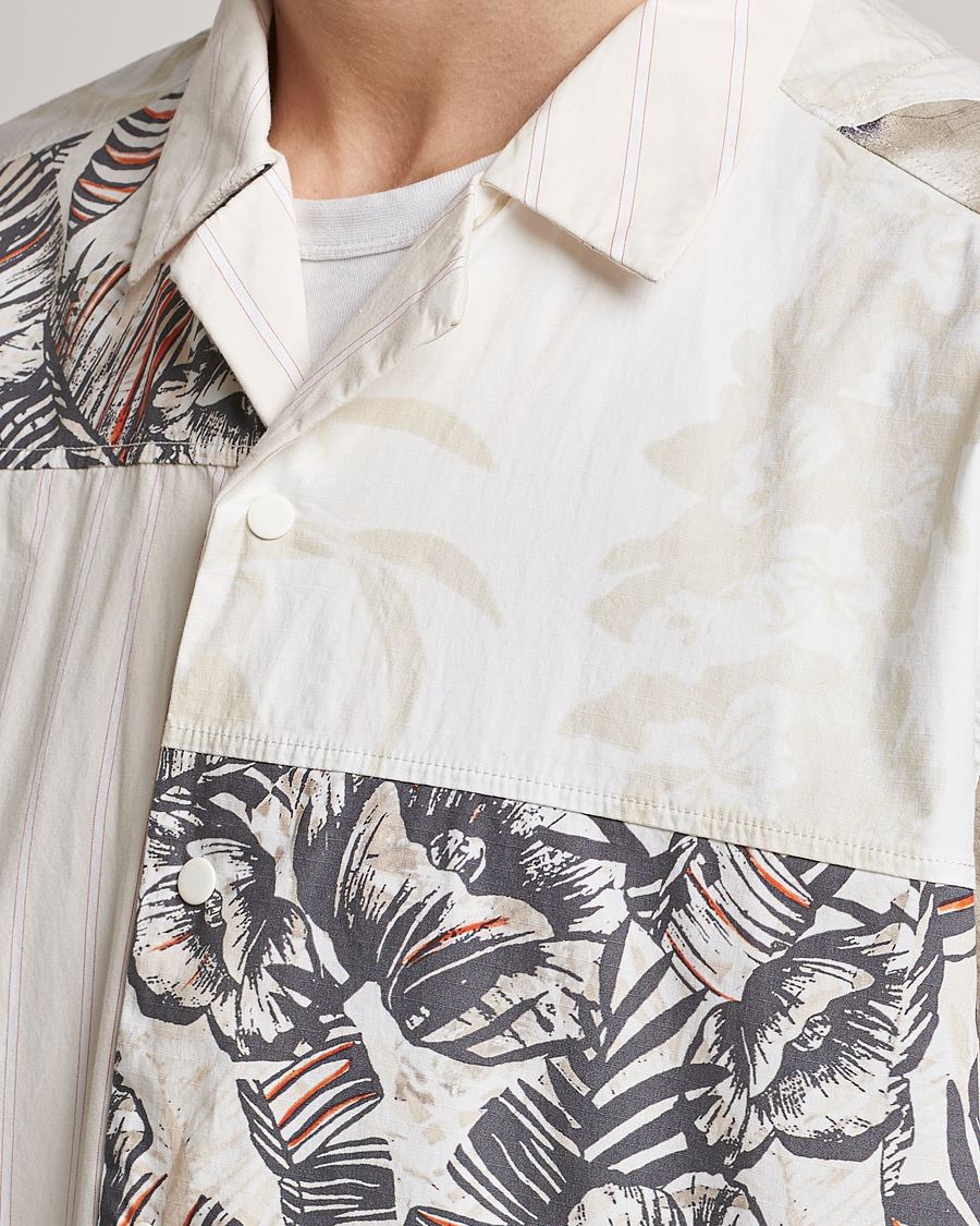 Homme | Chemises | BOSS ORANGE | Lapis Resort Collar Printed Short Sleeve Shirt Bei