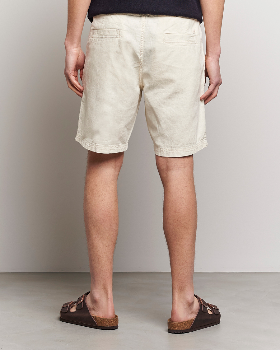 Homme | Shorts | BOSS ORANGE | Sisla Cotton/Linen Drawstring Shorts Light Beige