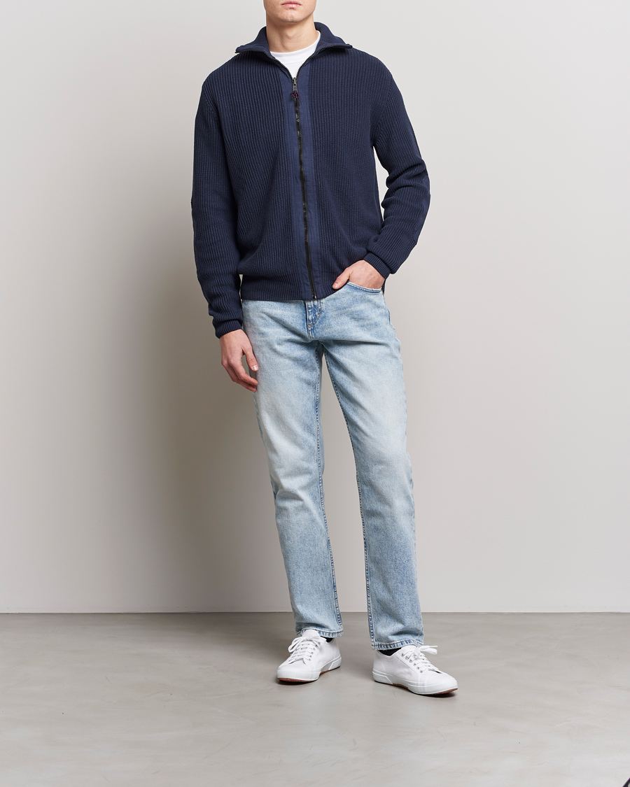 Homme | Pulls Et Tricots | BOSS ORANGE | Abinero Knitted Full-Zip Dark Blue