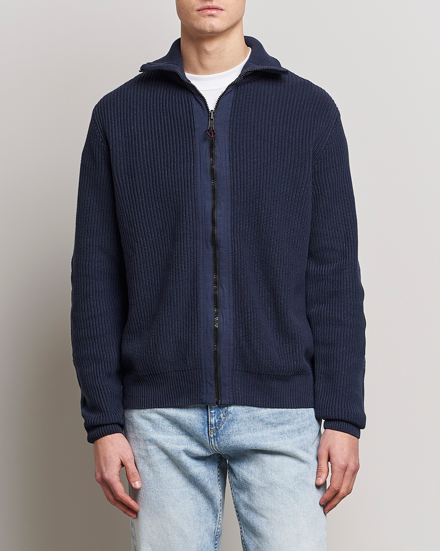 Homme | Pulls Et Tricots | BOSS ORANGE | Abinero Knitted Full-Zip Dark Blue