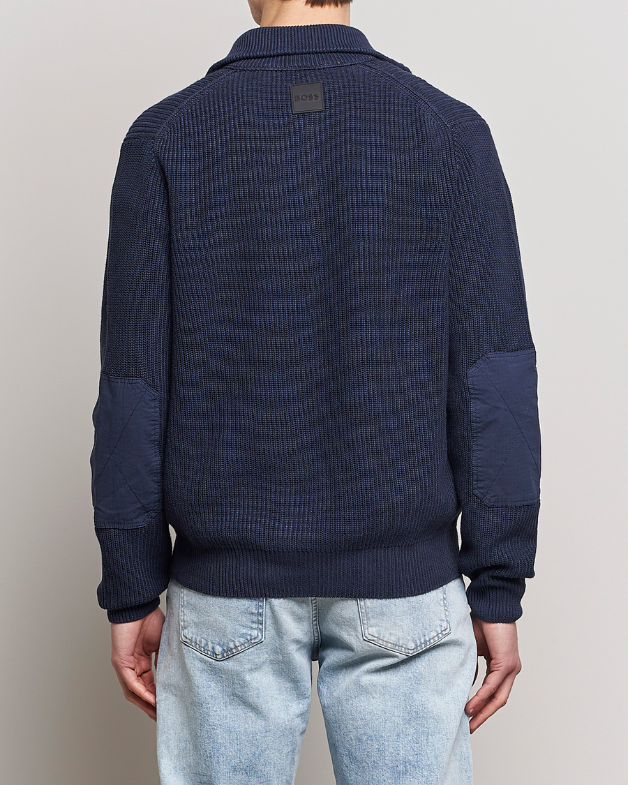 Homme | Pulls Et Tricots | BOSS ORANGE | Abinero Knitted Full-Zip Dark Blue