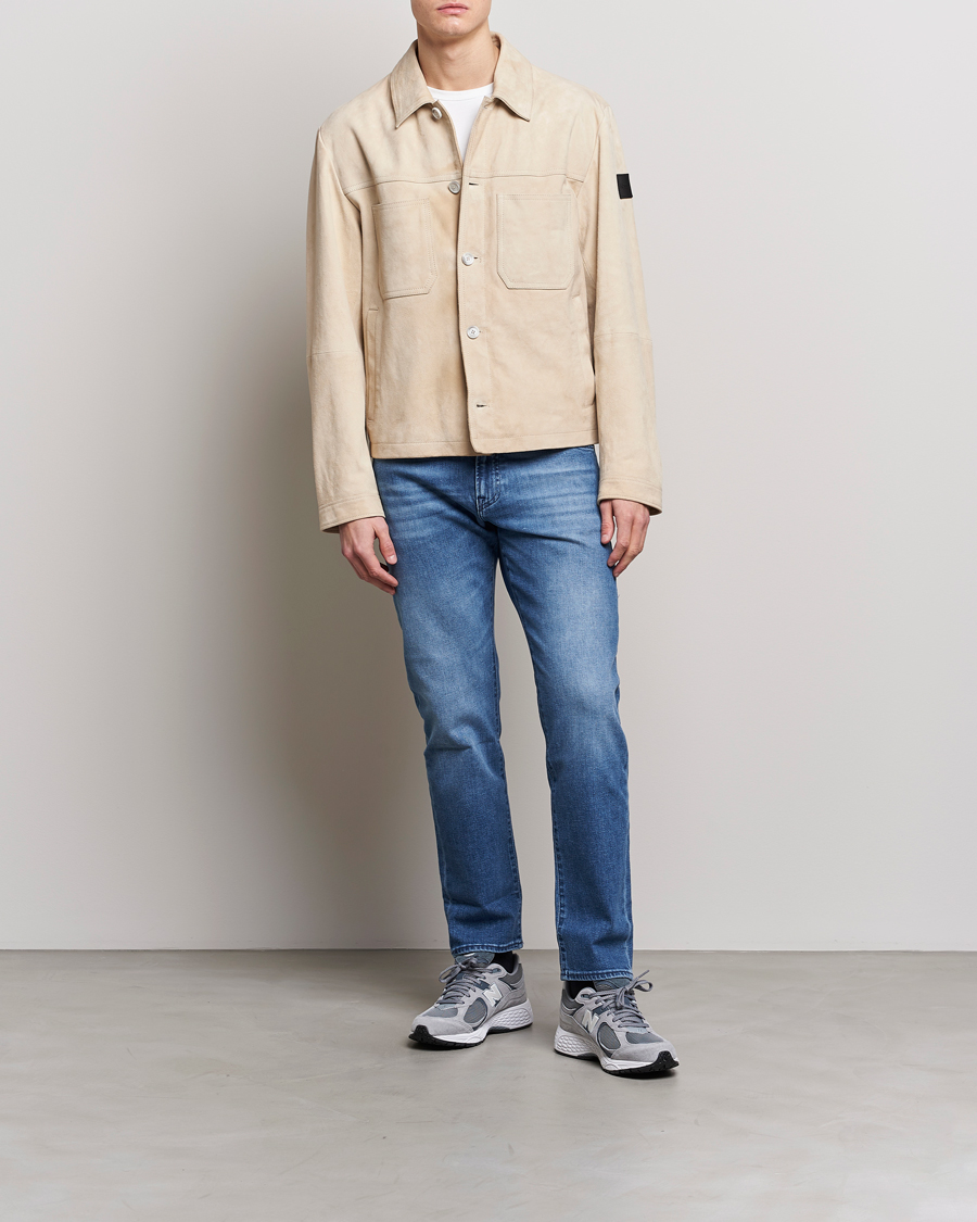 Homme | Manteaux Et Vestes | BOSS ORANGE | Jaked Suede Jacket Light Beige