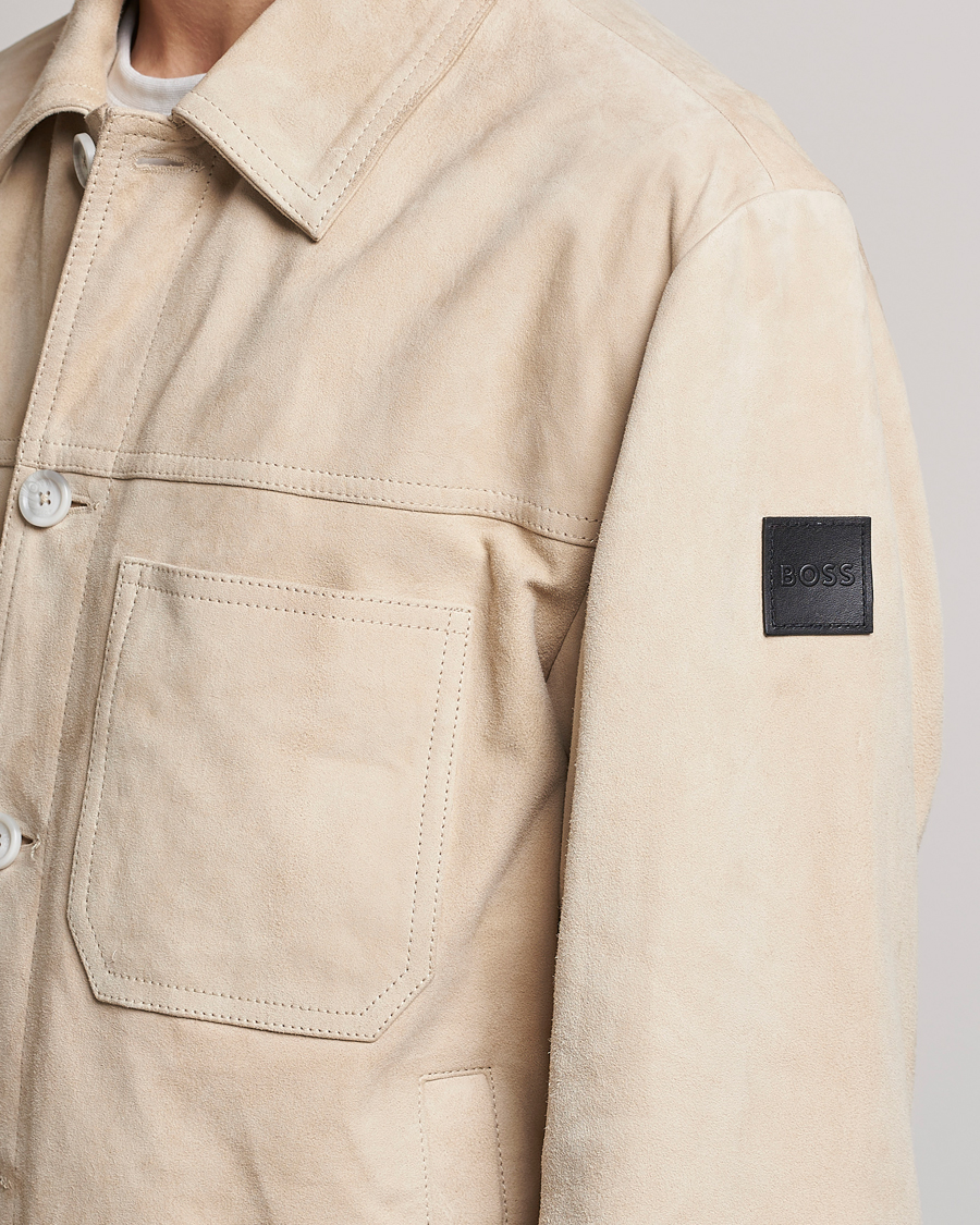 Homme | Manteaux Et Vestes | BOSS ORANGE | Jaked Suede Jacket Light Beige