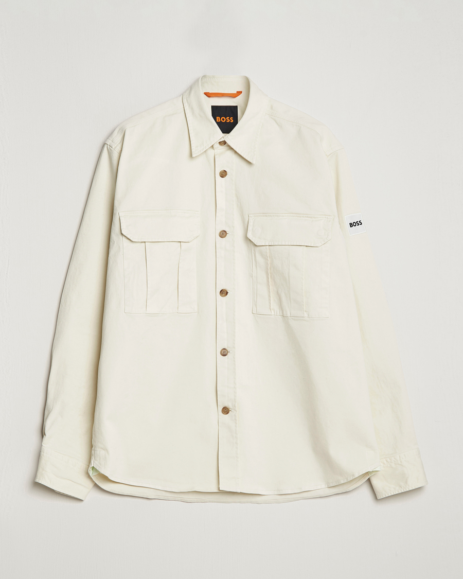 Homme | Chemises | BOSS ORANGE | Lisel Pocket Overshirt Light Beige