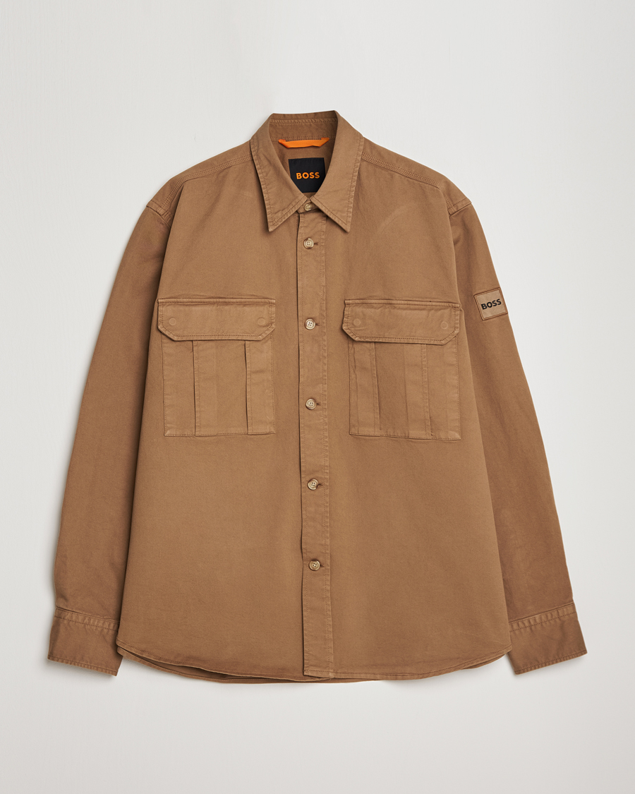 Homme | Chemises | BOSS ORANGE | Lisel Pocket Overshirt Open Beige