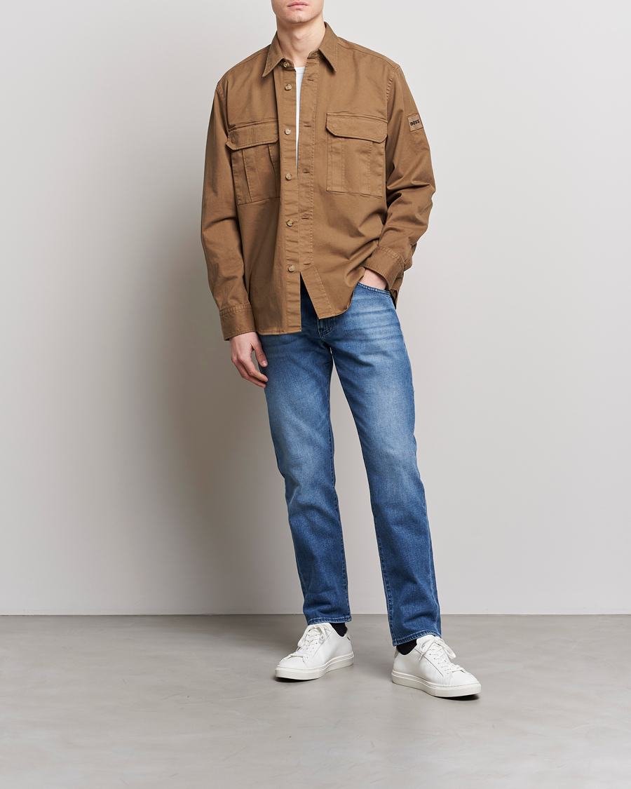 Homme | Chemises | BOSS ORANGE | Lisel Pocket Overshirt Open Beige