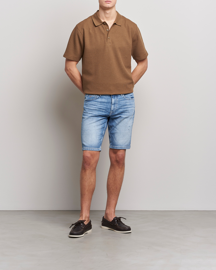 Homme | Polos | BOSS ORANGE | Petempesto Knitted Polo Open Beige