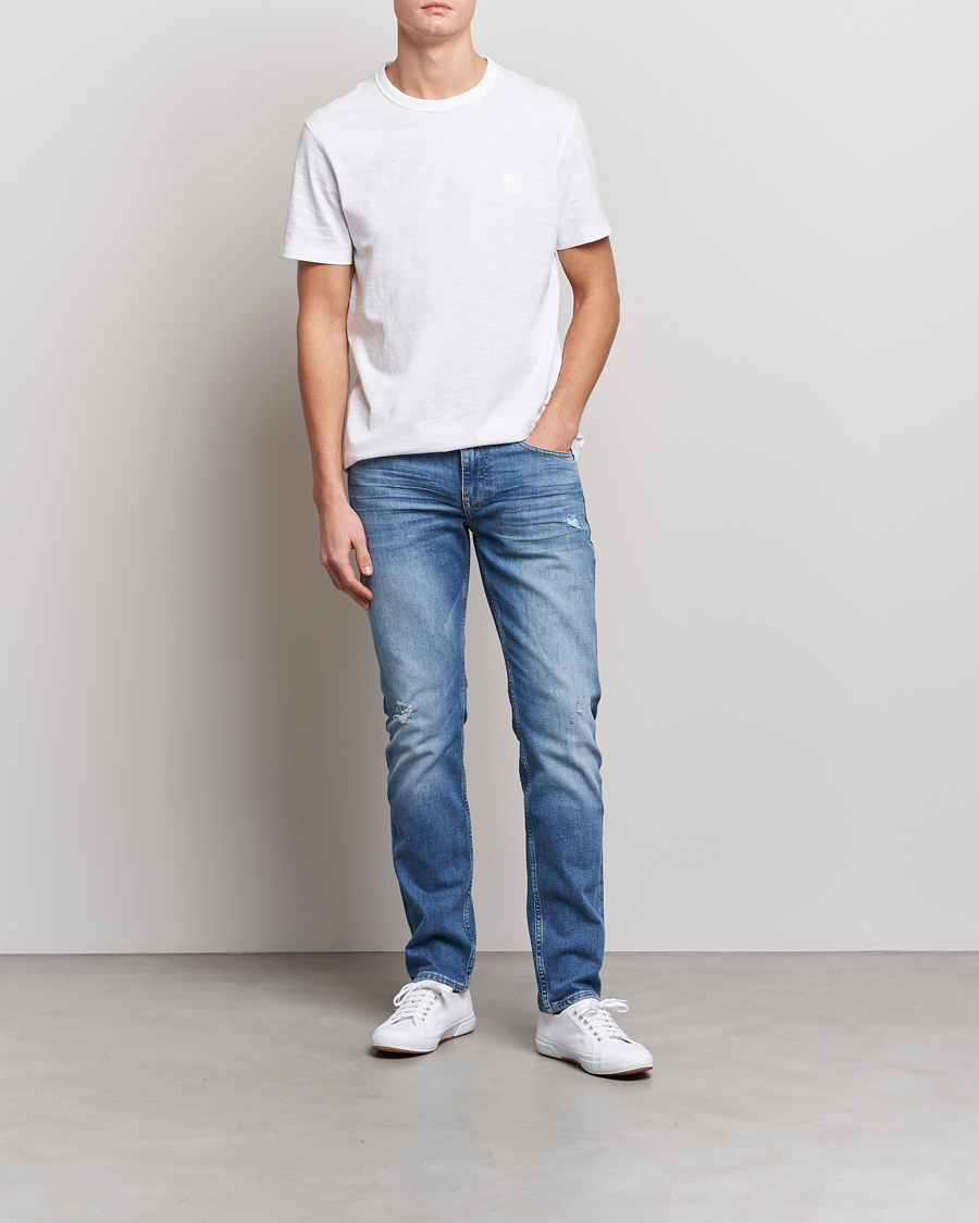 Homme | T-shirts | BOSS ORANGE | Tegood Slub Crew Neck T-Shirt White