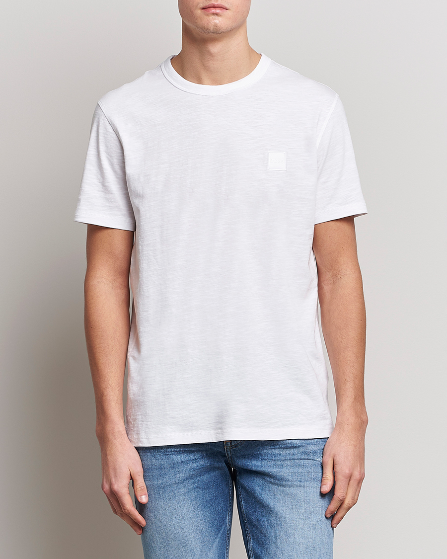 Homme | T-shirts | BOSS ORANGE | Tegood Slub Crew Neck T-Shirt White
