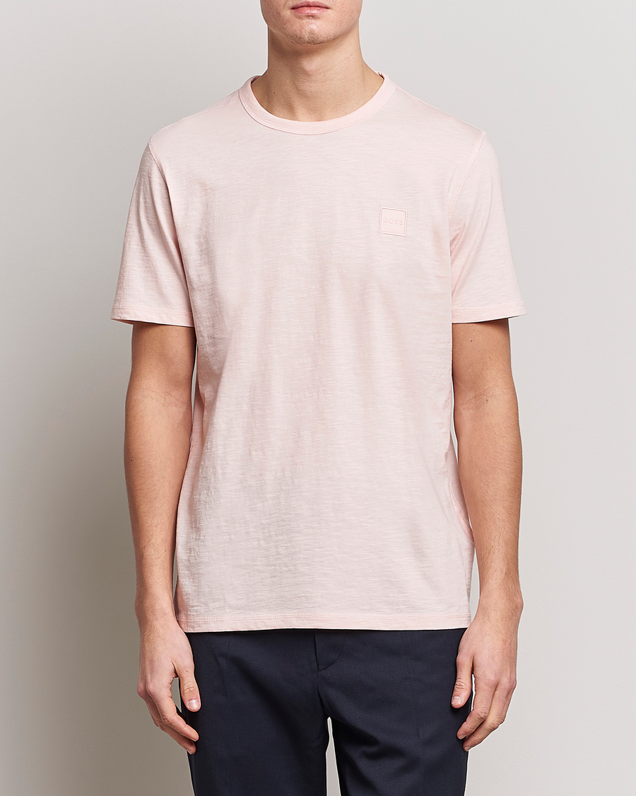 Homme | T-shirts | BOSS ORANGE | Tegood Slub Crew Neck T-Shirt Open Pink