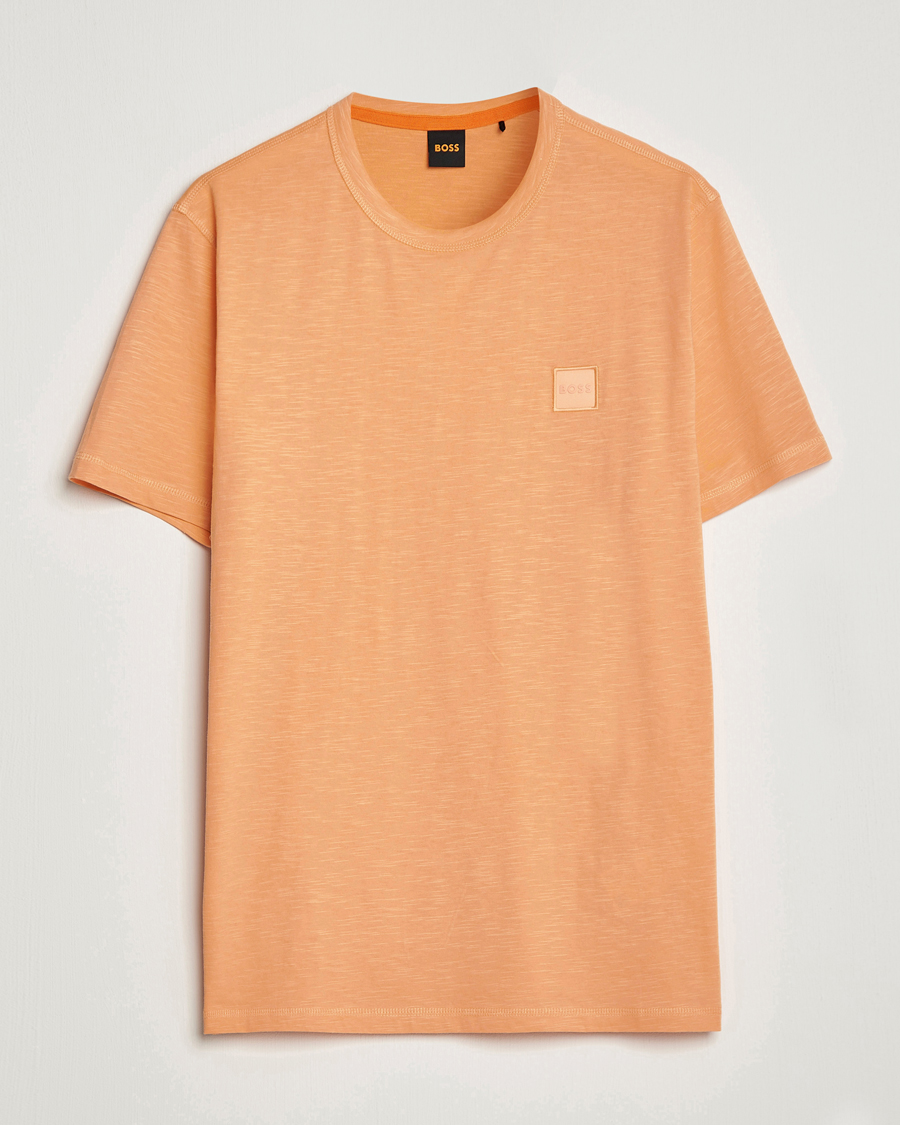 Homme | T-shirts | BOSS ORANGE | Tegood Slub Crew Neck T-Shirt Pastel Orange
