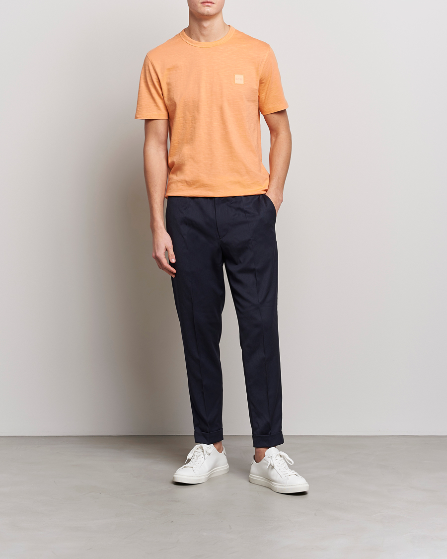 Homme | T-shirts | BOSS ORANGE | Tegood Slub Crew Neck T-Shirt Pastel Orange