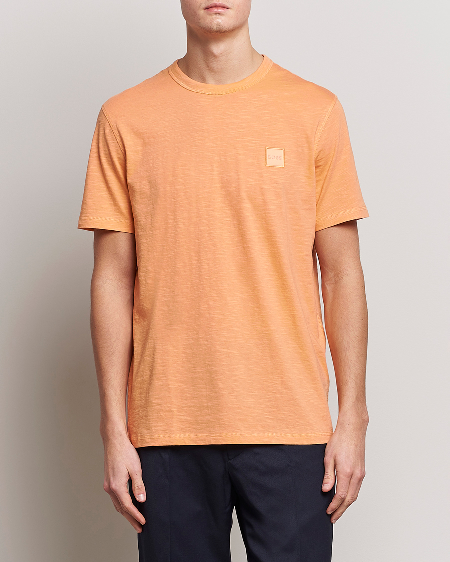 Homme | T-shirts | BOSS ORANGE | Tegood Slub Crew Neck T-Shirt Pastel Orange