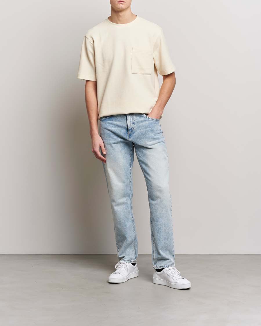 Homme | T-shirts | BOSS ORANGE | Tempesto Knitted Crew Neck T-Shirt Light Beige