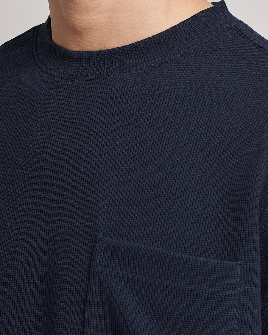 Homme | T-shirts | BOSS ORANGE | Tempesto Knitted Crew Neck T-Shirt Dark Blue