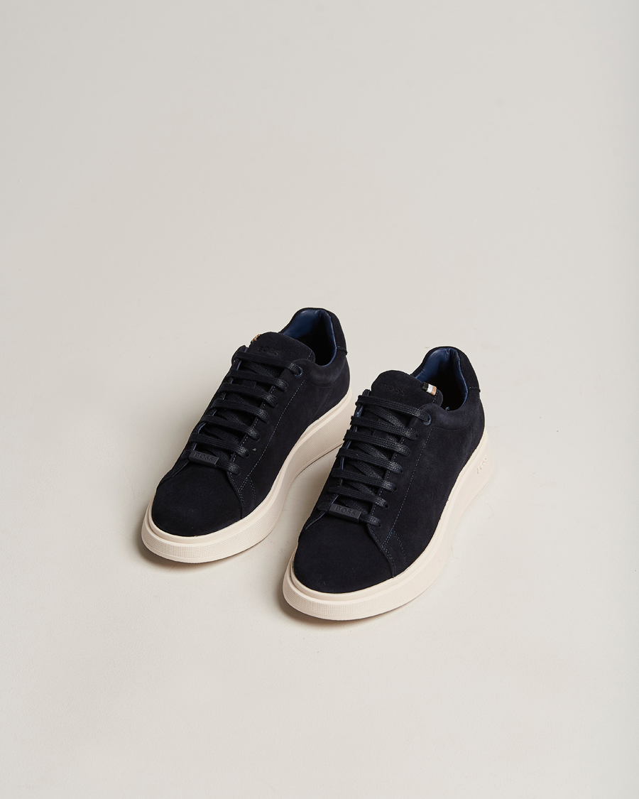 Homme | Bulton Suede Sneaker Dark Blue | BOSS BLACK | Bulton Suede Sneaker Dark Blue