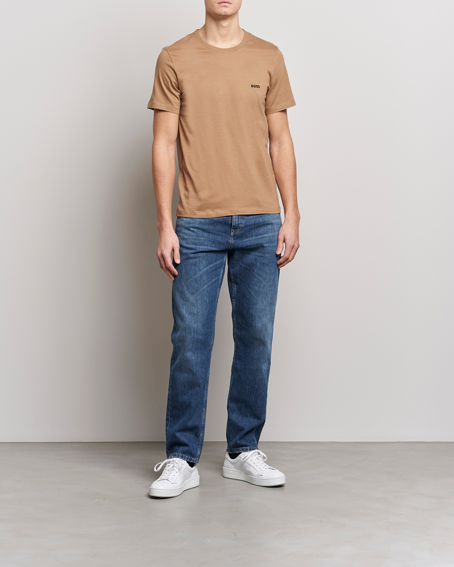 Homme | T-shirts | BOSS BLACK | 3-Pack Crew Neck T-Shirt Beige/White/Black