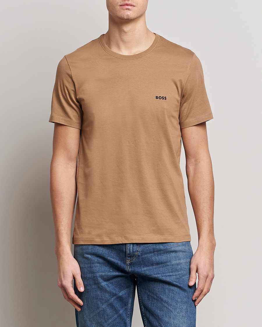 Homme | T-shirts | BOSS BLACK | 3-Pack Crew Neck T-Shirt Beige/White/Black