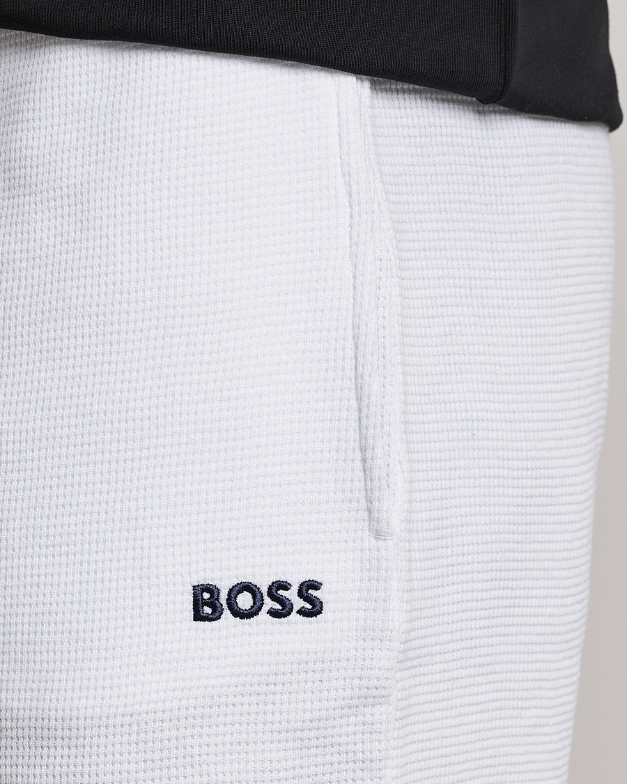Homme | Shorts | BOSS BLACK | Waffle Logo Shorts Open White