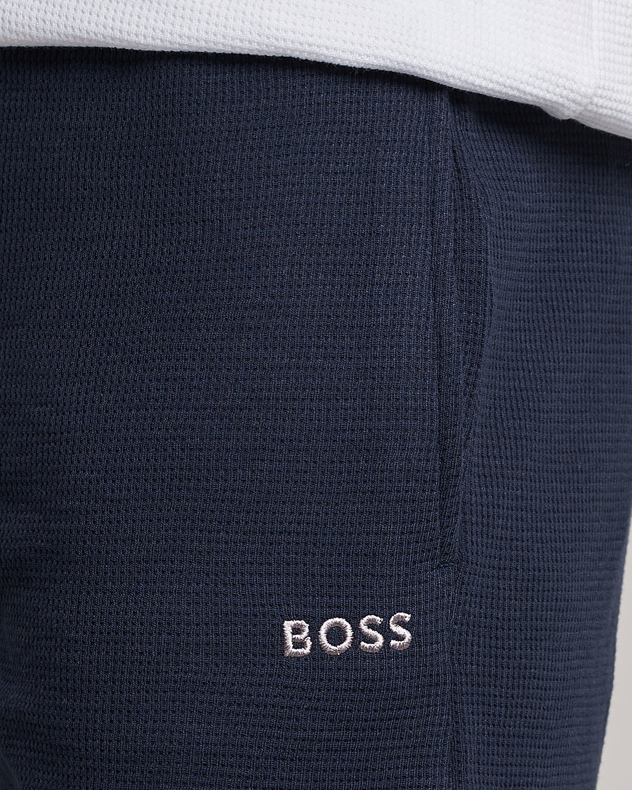 Homme | Shorts | BOSS BLACK | Waffle Logo Shorts Dark Blue