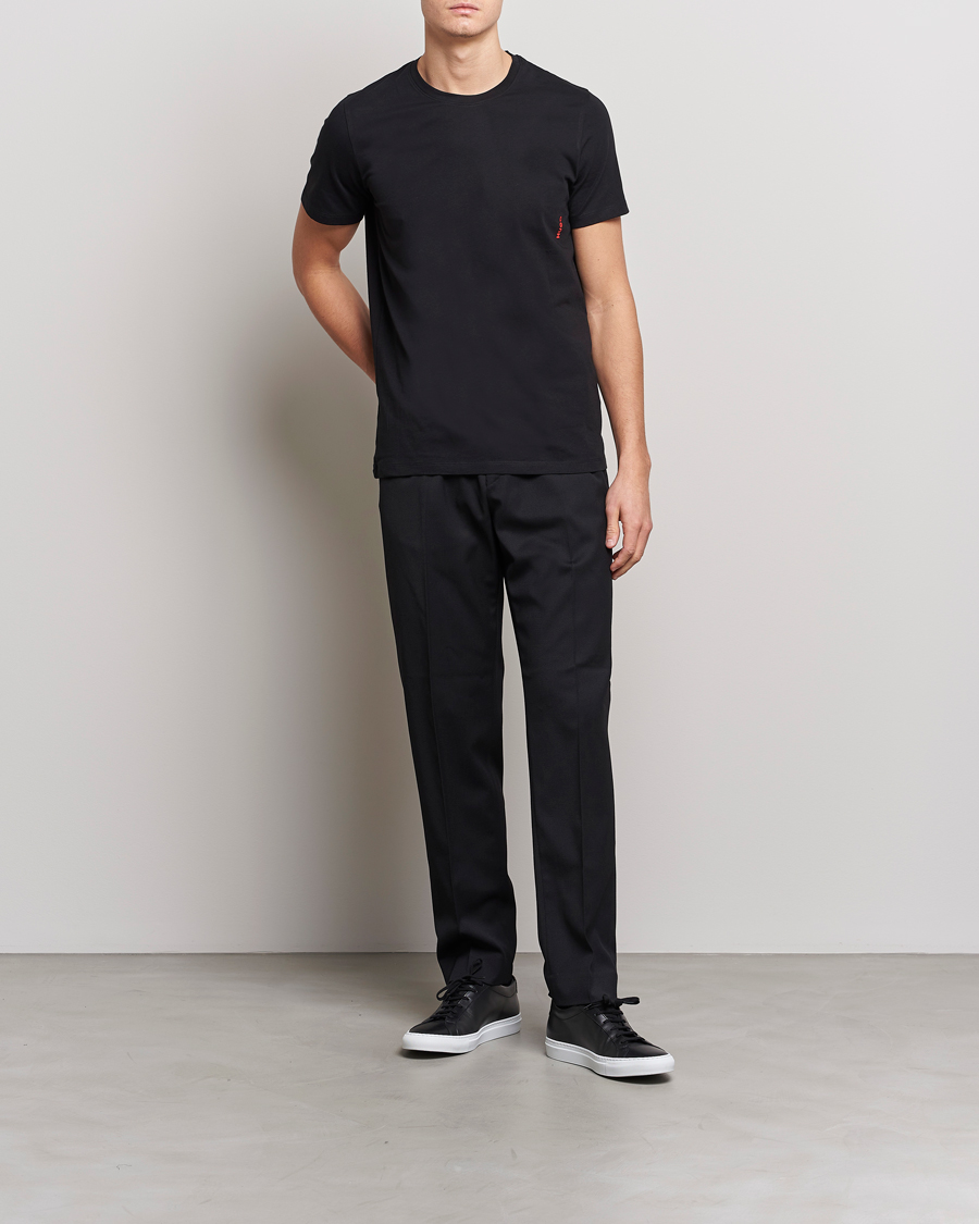 Homme | T-shirts | HUGO | 2-Pack Logo Crew Neck T-Shirt Black