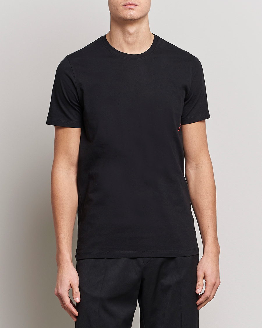 Homme | T-shirts | HUGO | 2-Pack Logo Crew Neck T-Shirt Black