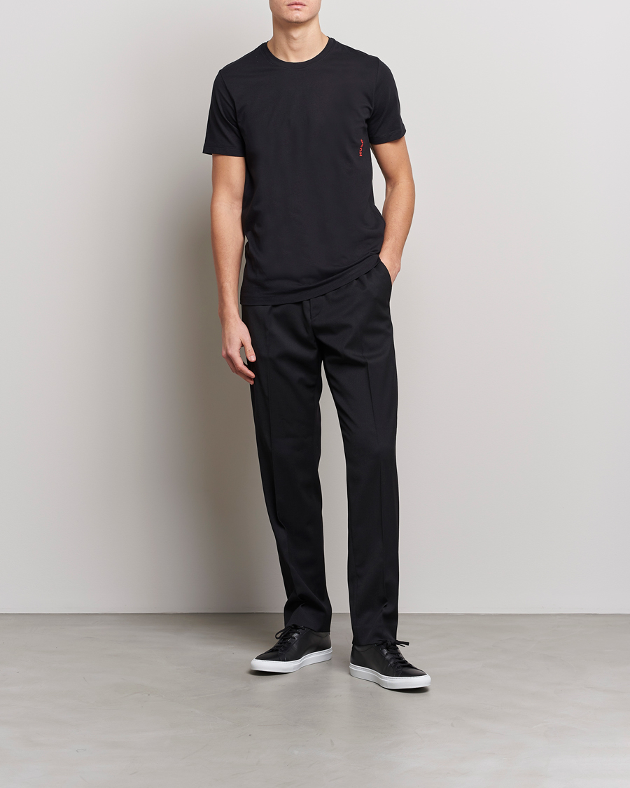 Homme | T-shirts | HUGO | 2-Pack Logo Crew Neck T-Shirt White/Black