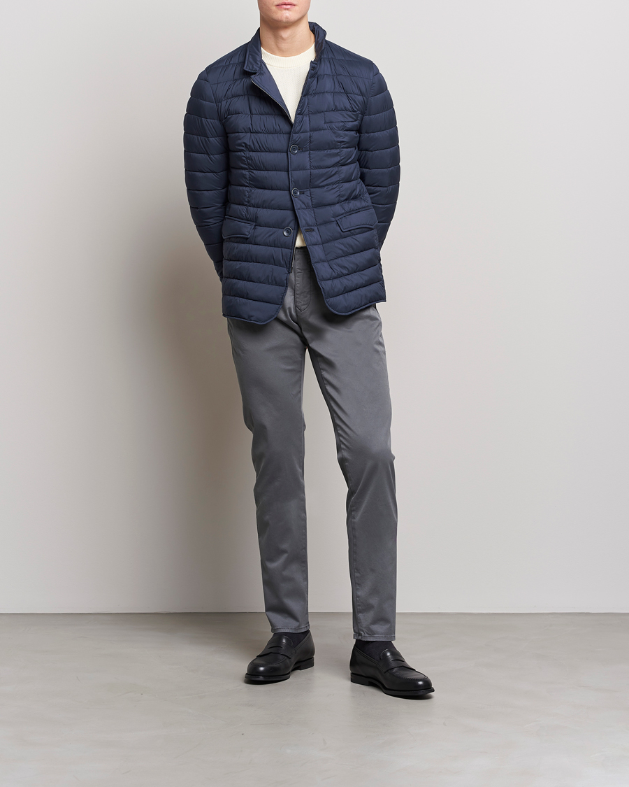 Homme | Pantalons | Incotex | Slim Fit Garment Dyed Slacks Dark Grey