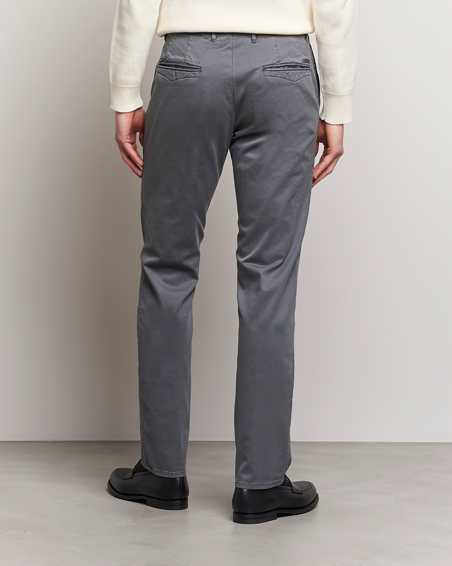 Homme | Pantalons | Incotex | Slim Fit Garment Dyed Slacks Dark Grey