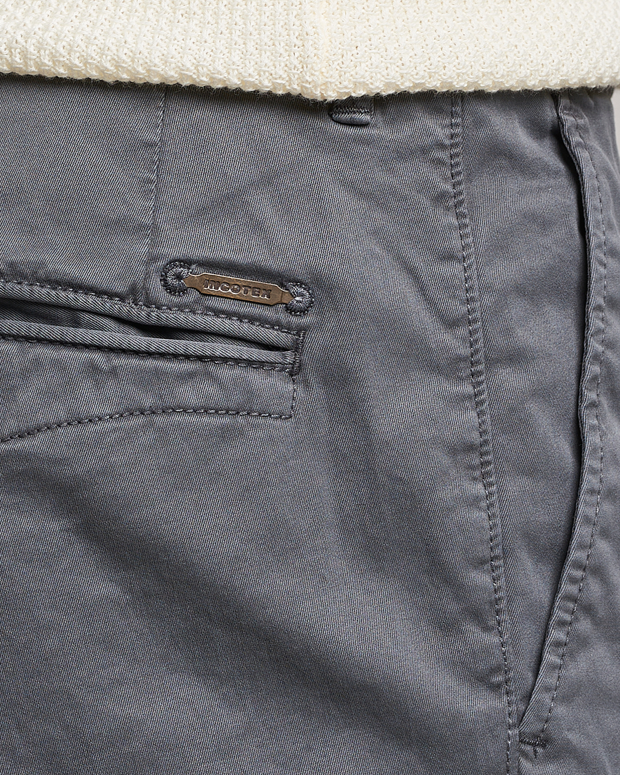Homme | Pantalons | Incotex | Slim Fit Garment Dyed Slacks Dark Grey