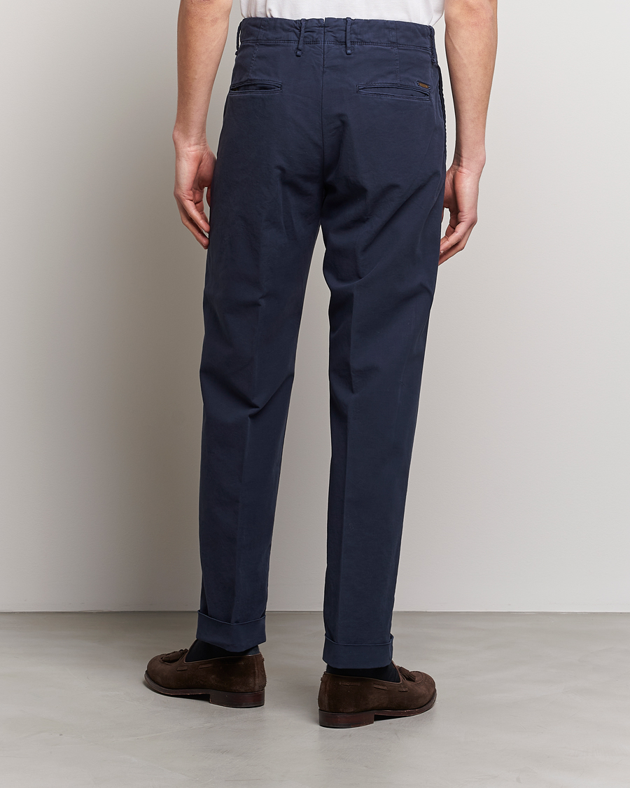Homme | Pantalons | Incotex | Regular Fit Cotton Stretch Slacks Navy