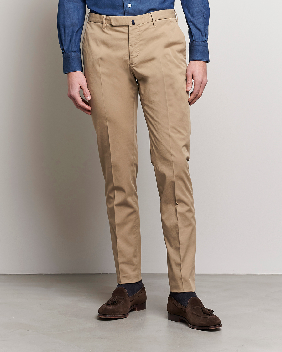 Homme | Pantalons | Incotex | Slim Fit Comfort Chinos Beige