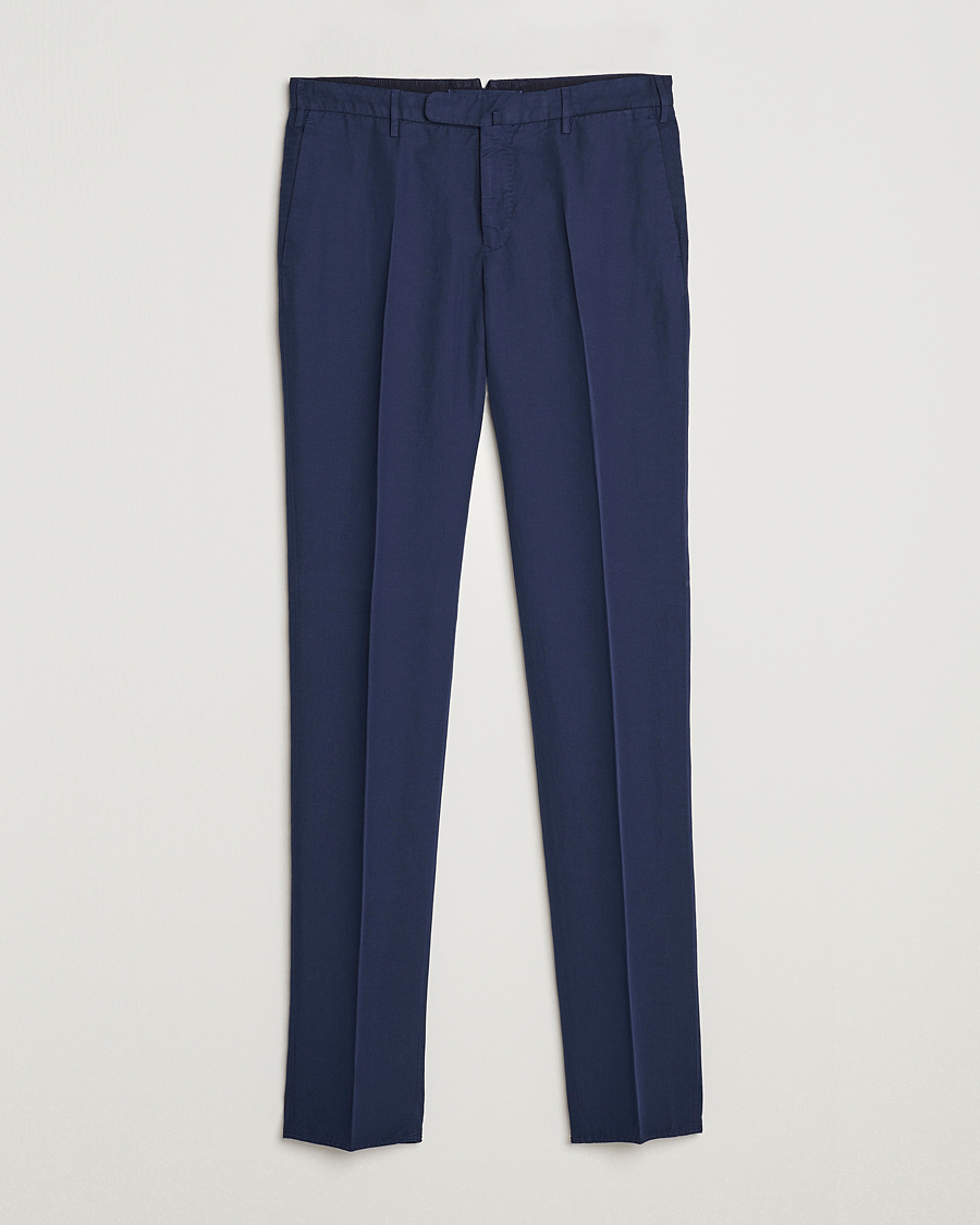 Homme | Pantalons | Incotex | Slim Fit Comfort Chinos Dark Blue